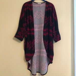 poetry black and red cardigan